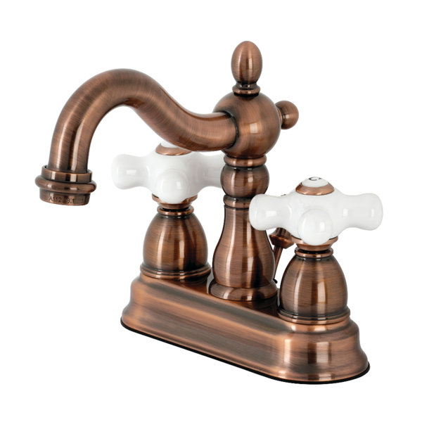 Kingston Brass Heritage Centerset Bathroom Faucet with Drain Assembly